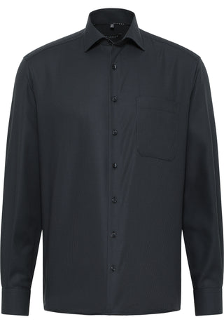 ETERNA COMFORT FIT Langarm Hemd - Midnight Herringbone - 3116-38-E169
