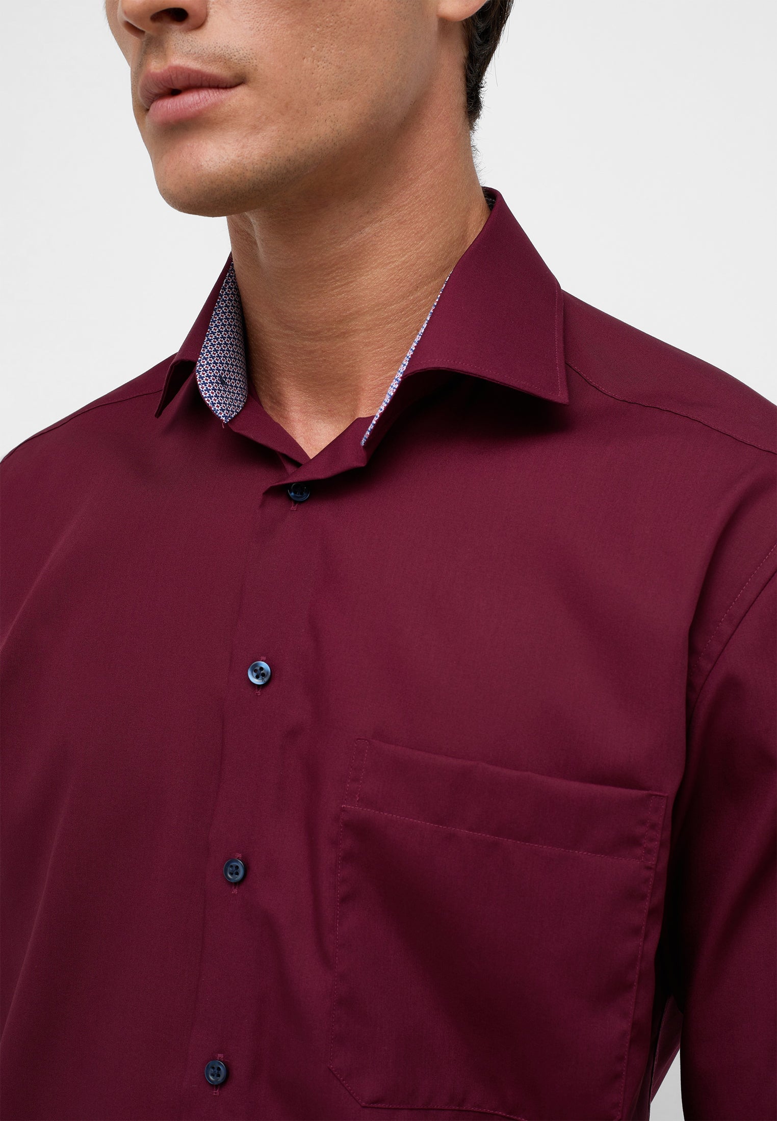 ETERNA COMFORT FIT Langarm Hemd - Deep Merlot - 1303-58-E15K von Eterna
