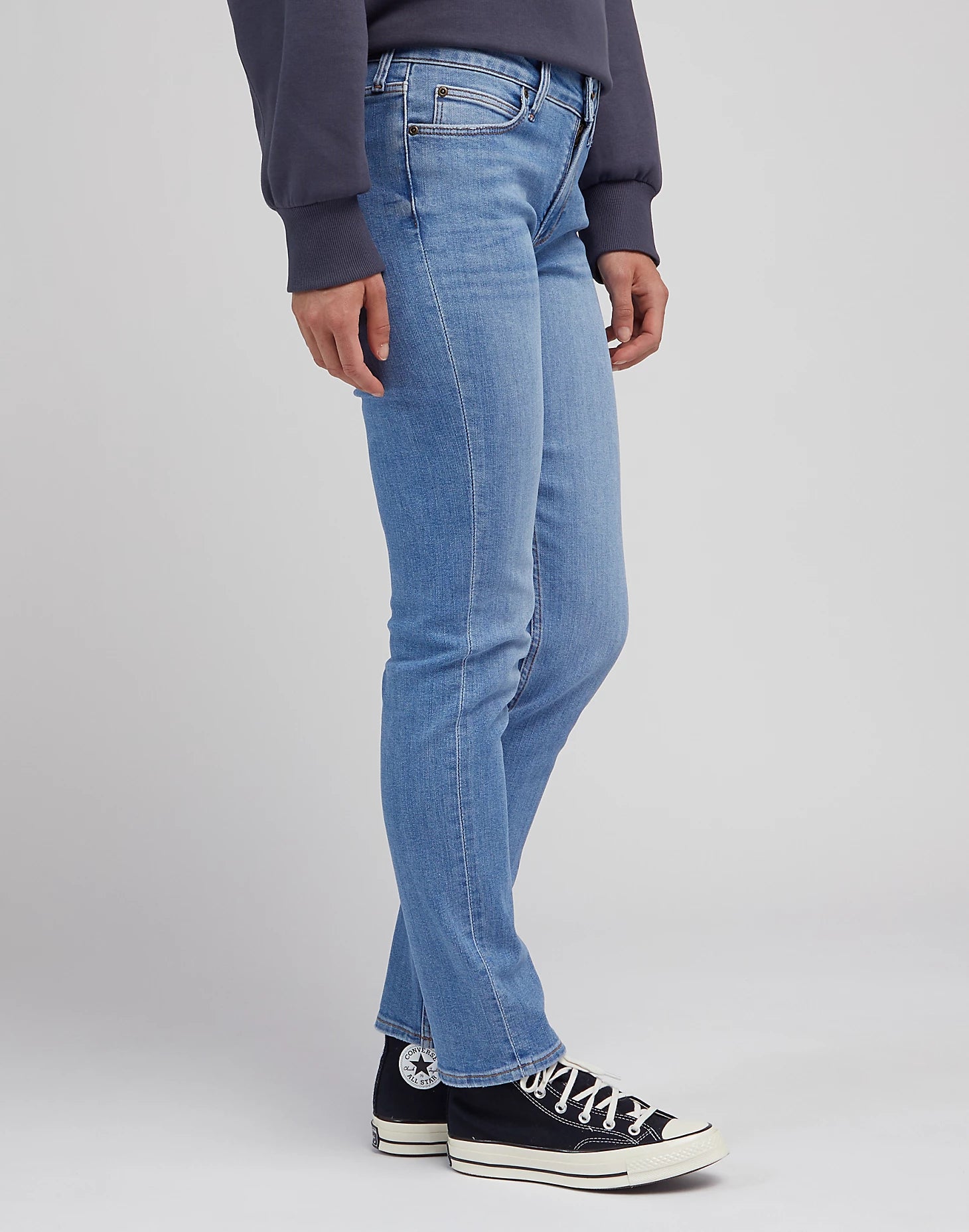 LEE Elly Mid Five Pocket - Skywashed Harbour Blue - 112346309 von LEE