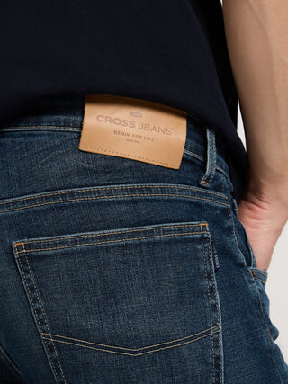 CROSS JEANS DAMIEN Slim Jeans - Midnight Ocean Blue - E198-116