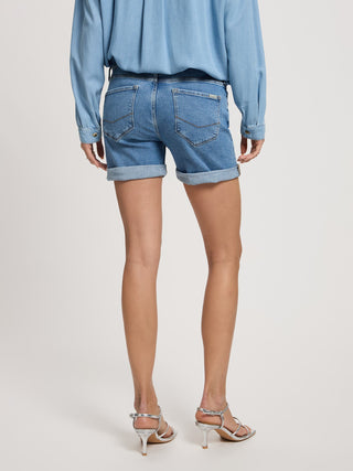 CROSS JEANS ZENA Bermuda - Coastal Mist Blue - A514-076