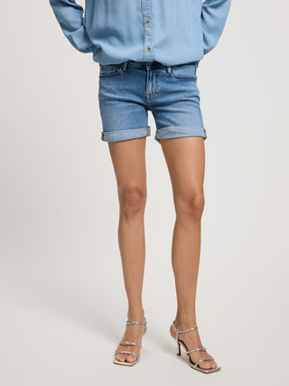 CROSS JEANS ZENA Bermuda - Coastal Mist Blue - A514-076