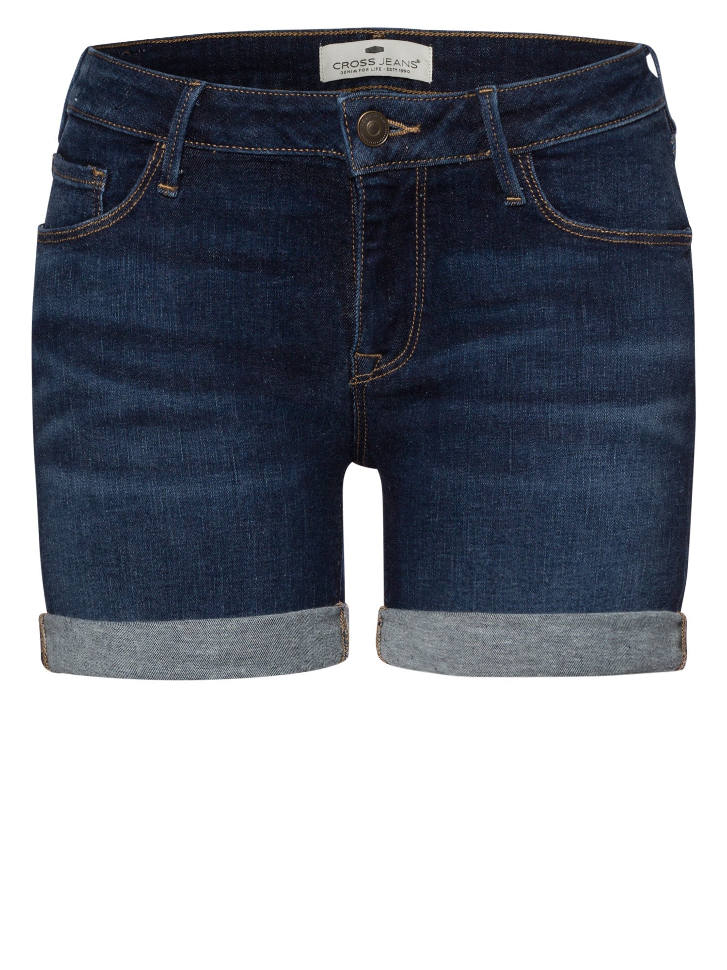 CROSS JEANS Zena Bermuda Shorts - Midnight Indigo Wash - A514-077
