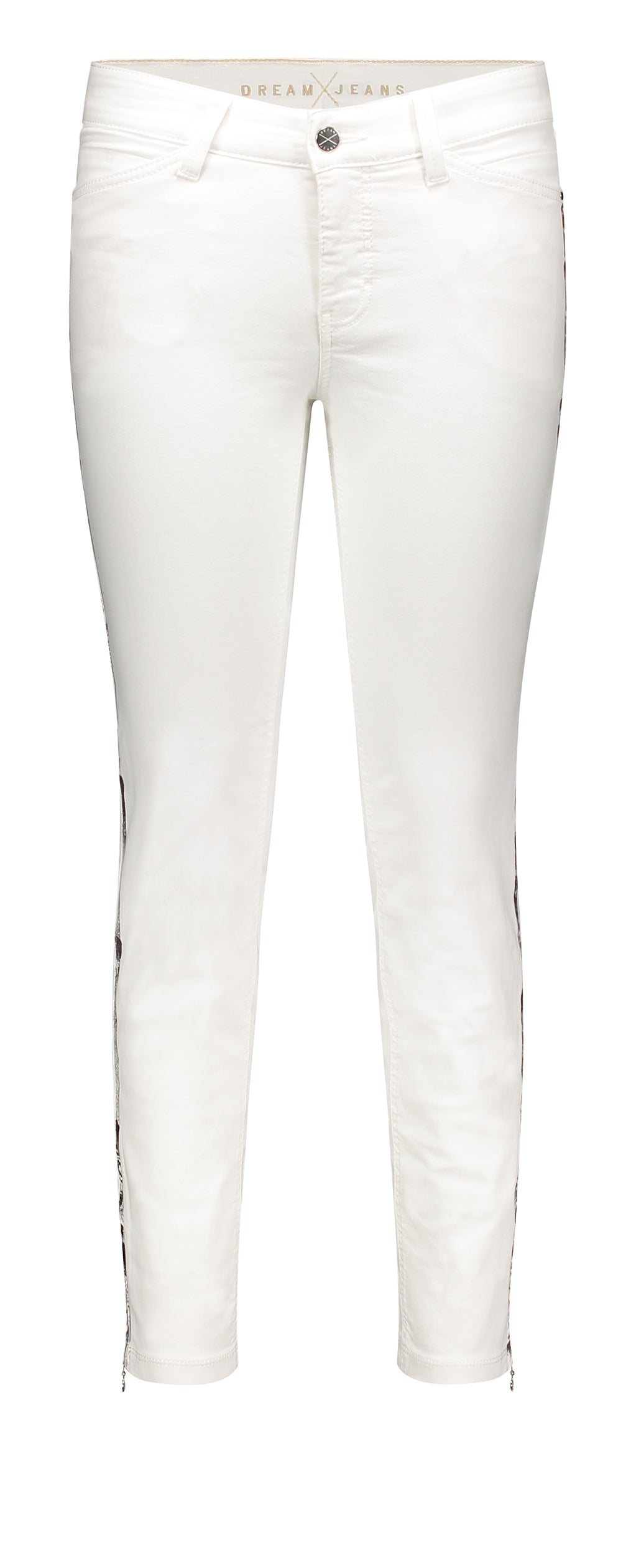 MAC DREAM CHIC GALLOON Straight Jeans - Pearl Chalk White - 5471-93-0355L-D010