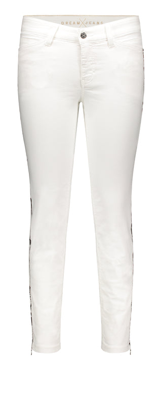 MAC DREAM CHIC GALLOON Straight Jeans - Pearl Chalk White - 5471-93-0355L-D010