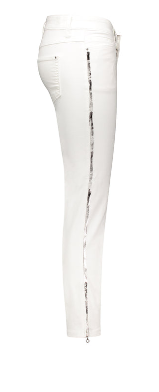 MAC DREAM CHIC GALLOON Straight Jeans - Pearl Chalk White - 5471-93-0355L-D010