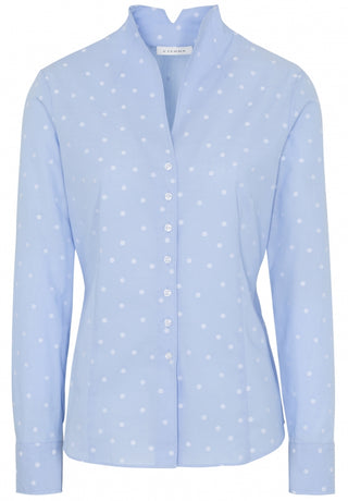 eternalangarm blouse fil coupe bleu clair blanc pointillé 5139 d775.12