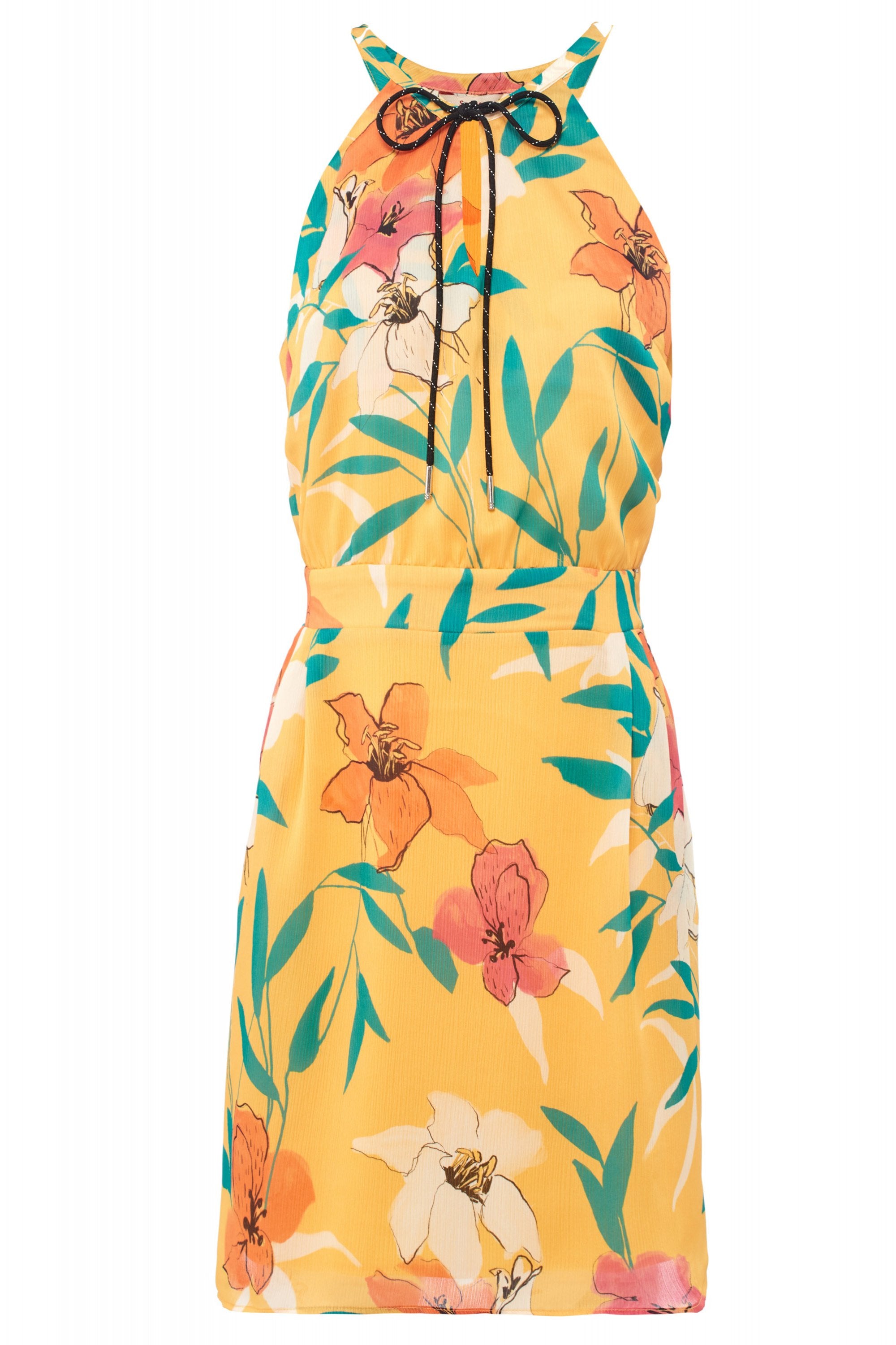 SALSA Irmãos Vila Nova Neckholderkleid - Sunny Mango Blossom - 123170.4048
