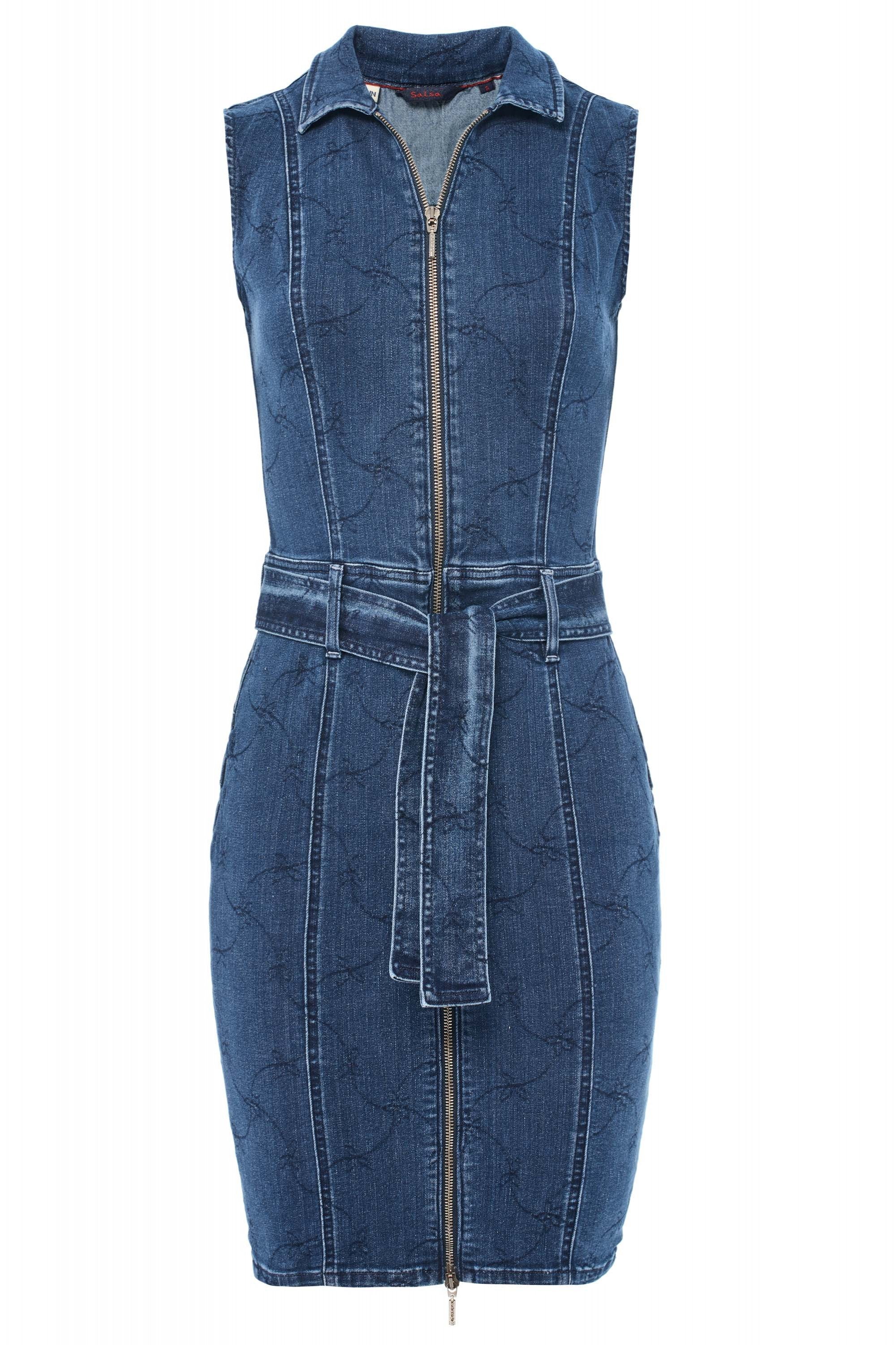 SALSA SECRET PUSH IN Jeanskleid - Faded Atlantic Blue - 123300.8503
