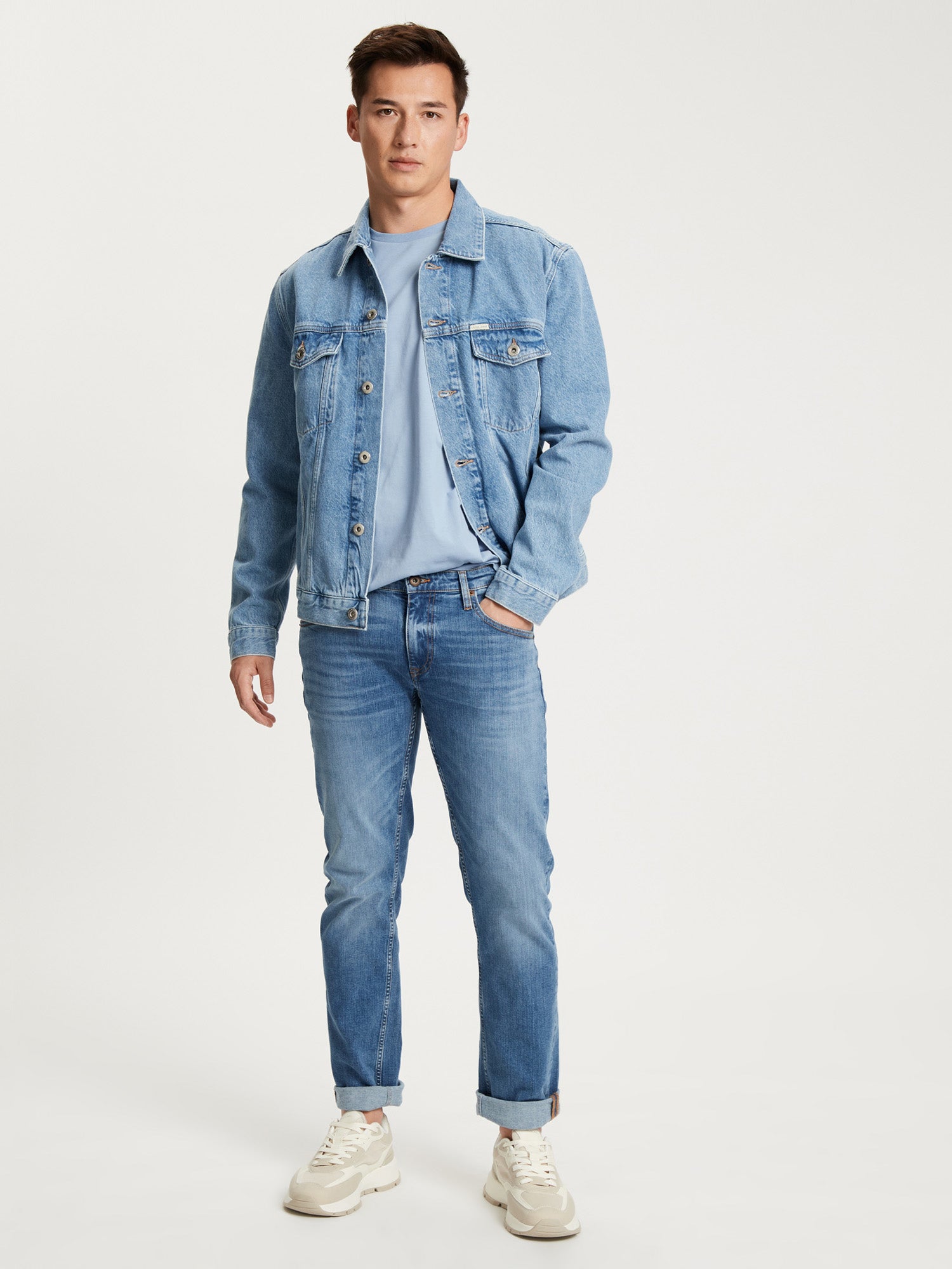 CROSS JEANS Damien Jeans - Harbor Mist Blue - E198-083 von Cross Jeans