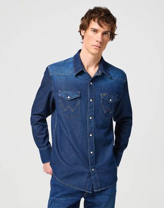 WRANGLER 27MW WESTERN SHIRT Jeanshemd - Midnight Indigo - 112341088