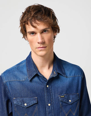 WRANGLER 27MW WESTERN SHIRT Jeanshemd - Midnight Indigo - 112341088
