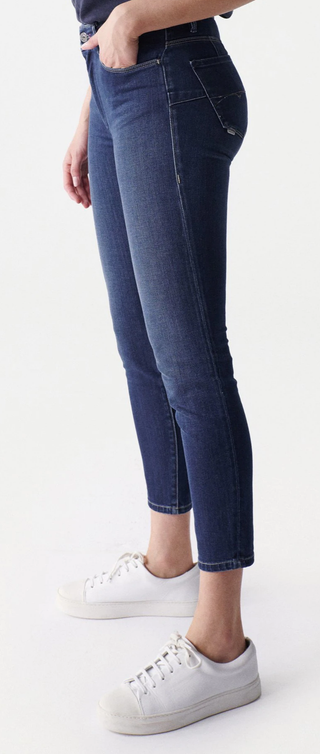 SALSA Destiny Push Up Crop Skinny - Indigo Harbor Blue - 126911.8504