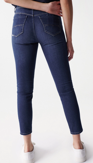 SALSA Destiny Push Up Crop Skinny - Indigo Harbor Blue - 126911.8504