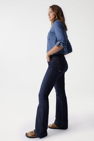 SALSA JEANS DESTINY FLARE PUSH UP bleu foncé 21005341.0854