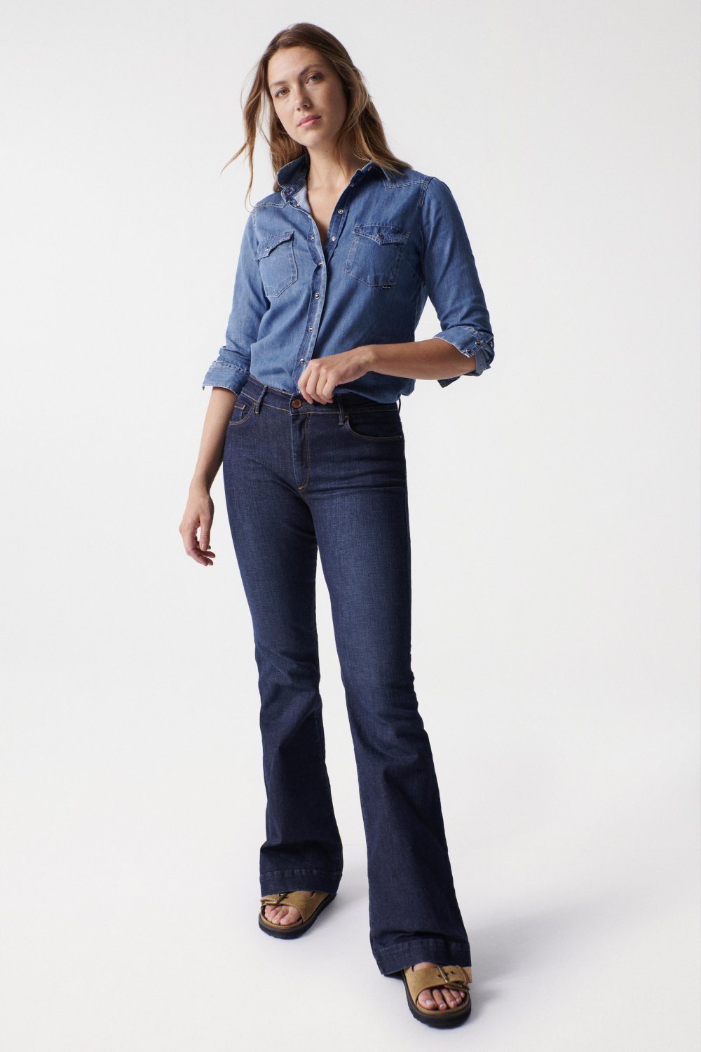 SALSA JEANS DESTINY FLARE PUSH UP bleu foncé 21005341.0854 von Salsa