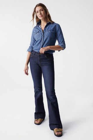 SALSA JEANS DESTINY FLARE PUSH UP bleu foncé 21005341.0854