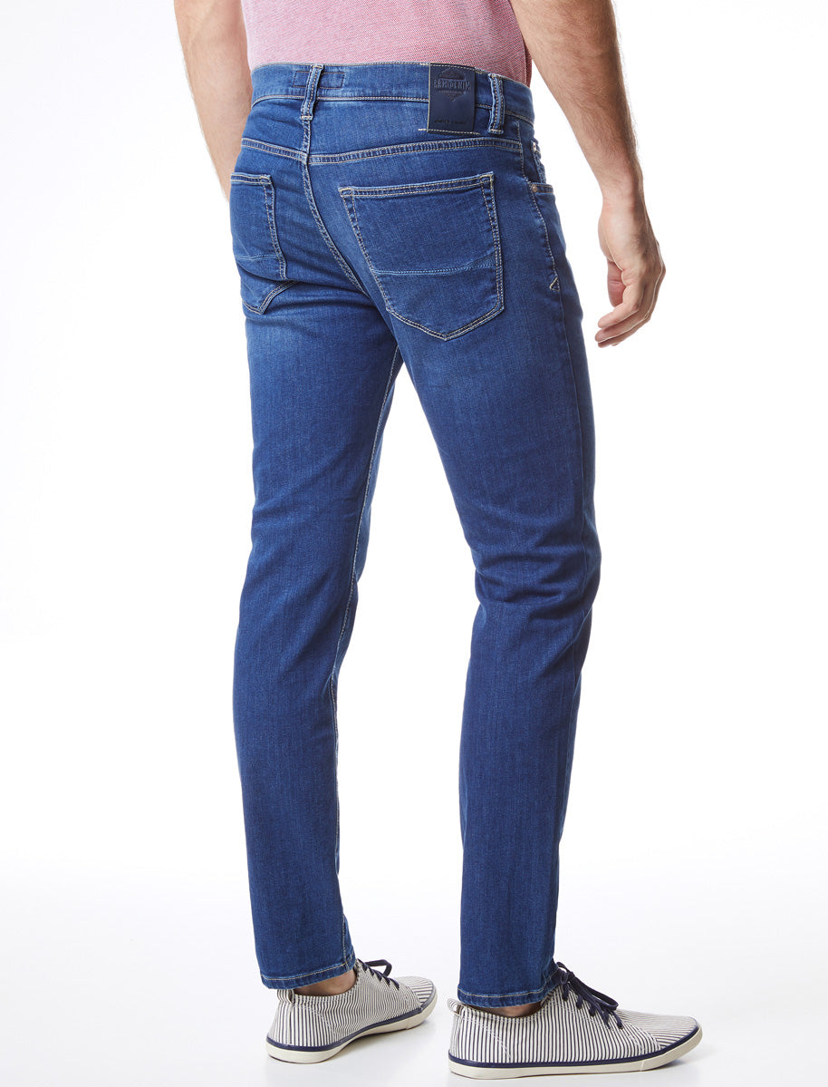 PIERRE CARDIN Antibes Five Pocket - Petrol Horizon Blue - 3003 6100.12 von Pierre Cardin