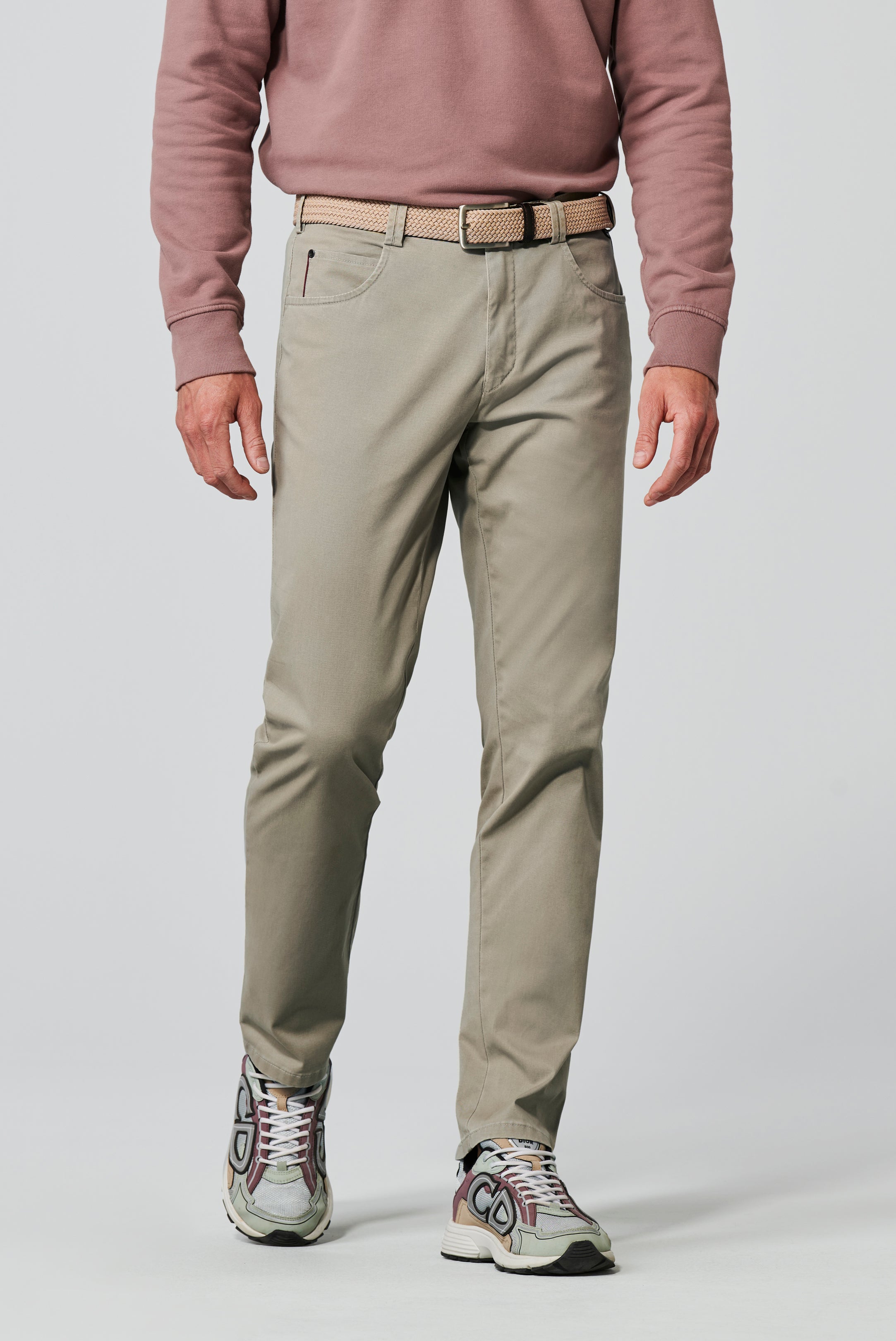 MEYER HOSEN DIEGO Fünf-Taschenhose - Linen Sage - 1-5054-33