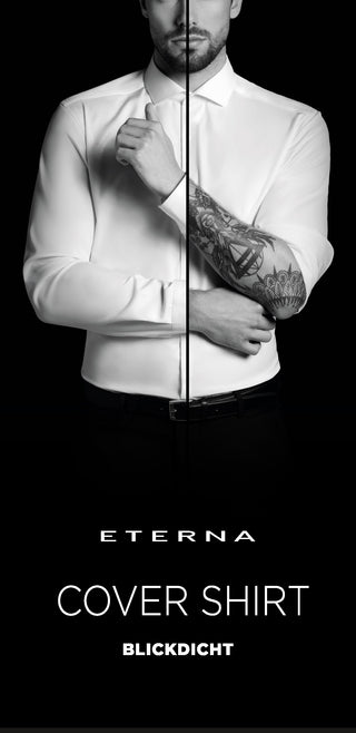 ETERNA Slim Fit Cover Shirt - Bright Linen White - 8817-00-F182