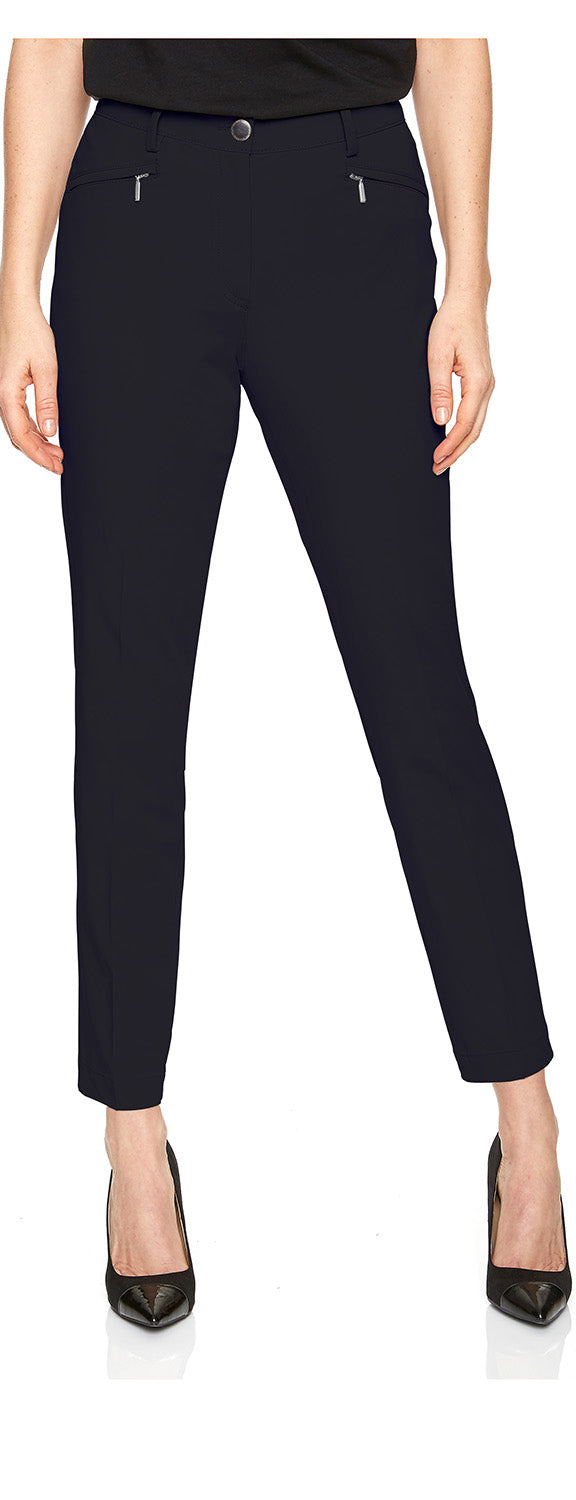 ATELIER GARDEUR Dina Elegante Hose - Deep Onyx Black - DINA2-0-61512-99