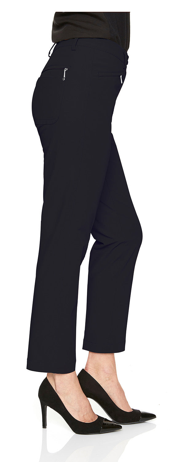 ATELIER GARDEUR Dina Elegante Hose - Deep Onyx Black - DINA2-0-61512-99