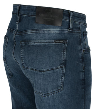 CROSS JEANS DAMIEN Five Pocket - Midnight Crincle Blue - E198-031