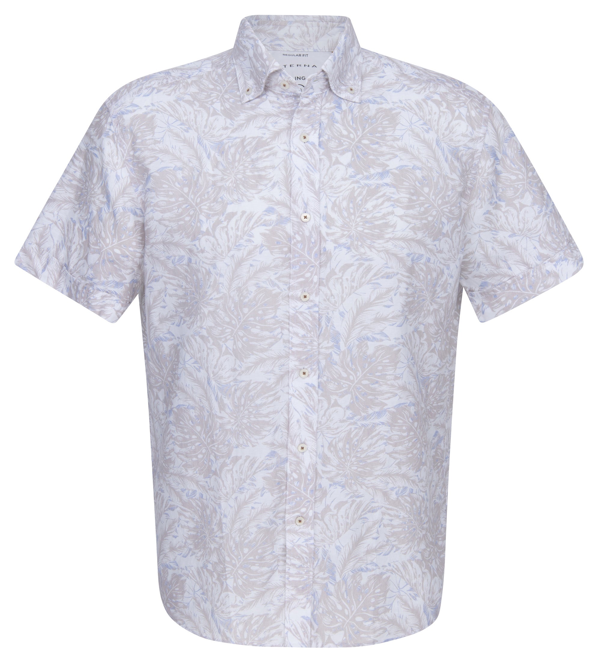 ETERNA REGULAR FIT UPCYCLING SHIRT - Ocean Mist Floral - 2458-23-WS7B