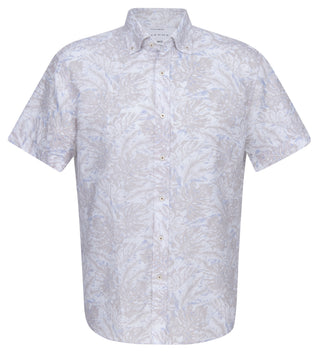 ETERNA REGULAR FIT UPCYCLING SHIRT - Ocean Mist Floral - 2458-23-WS7B
