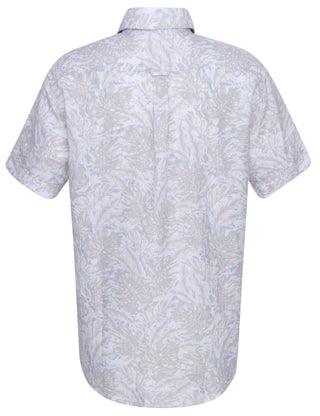 ETERNA REGULAR FIT UPCYCLING SHIRT - Ocean Mist Floral - 2458-23-WS7B