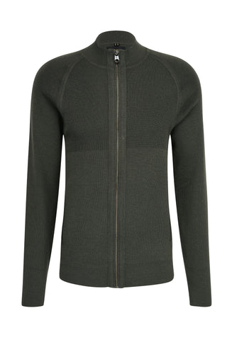 PIERRE CARDIN Voyage Strickjacke - Deep Forest Olive - 55639 92535.6440