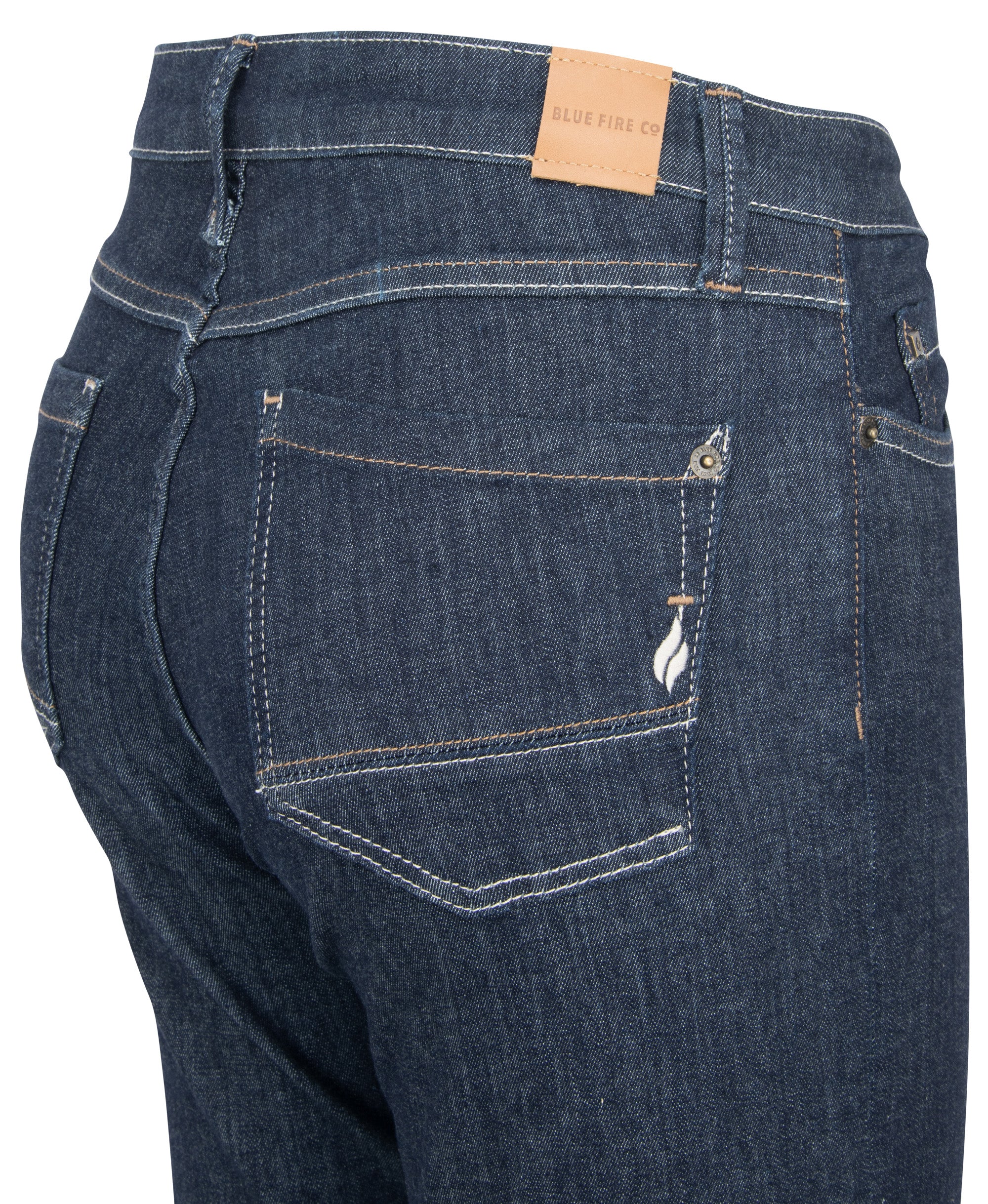 BLUE FIRE Julie Straight Jeans - Deep Midnight Indigo - 1147.256