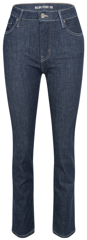 BLUE FIRE Julie Straight Jeans - Deep Midnight Indigo - 1147.256