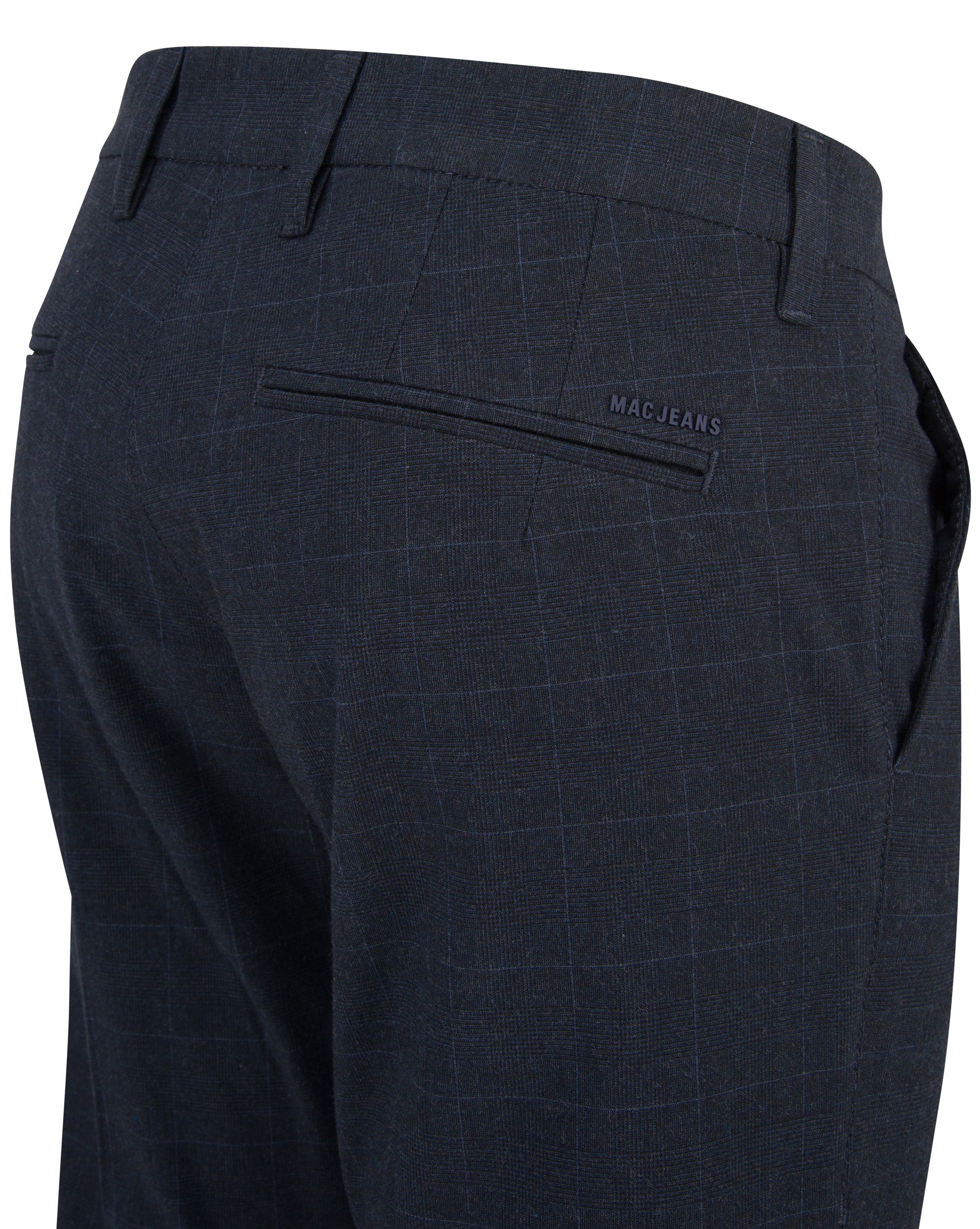 MAC LENNOX Chino - Midnight Grid Navy - 6344-00-0703L-196K von MAC
