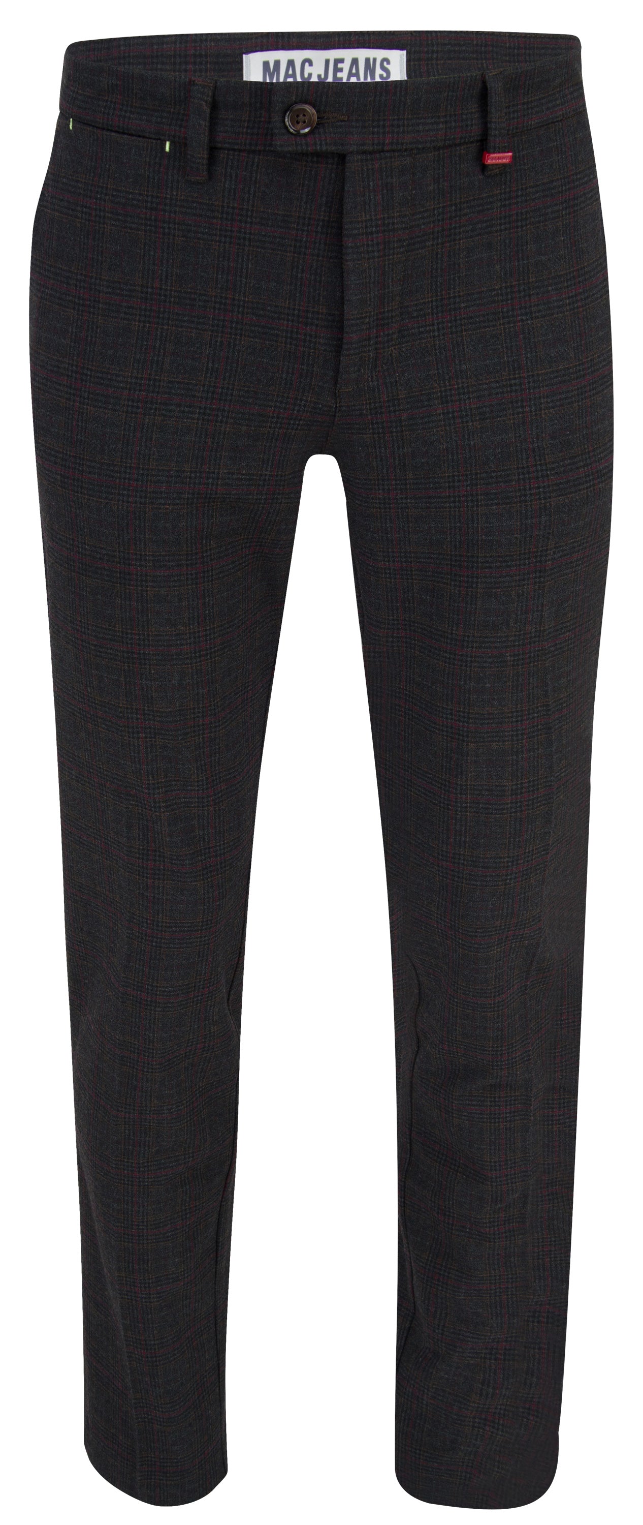 MAC LENNOX Chino - Dark Merlot Plaid - 6344-00-0703L-278K