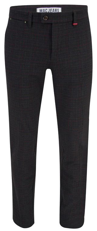 MAC LENNOX Chino - Dark Merlot Plaid - 6344-00-0703L-278K