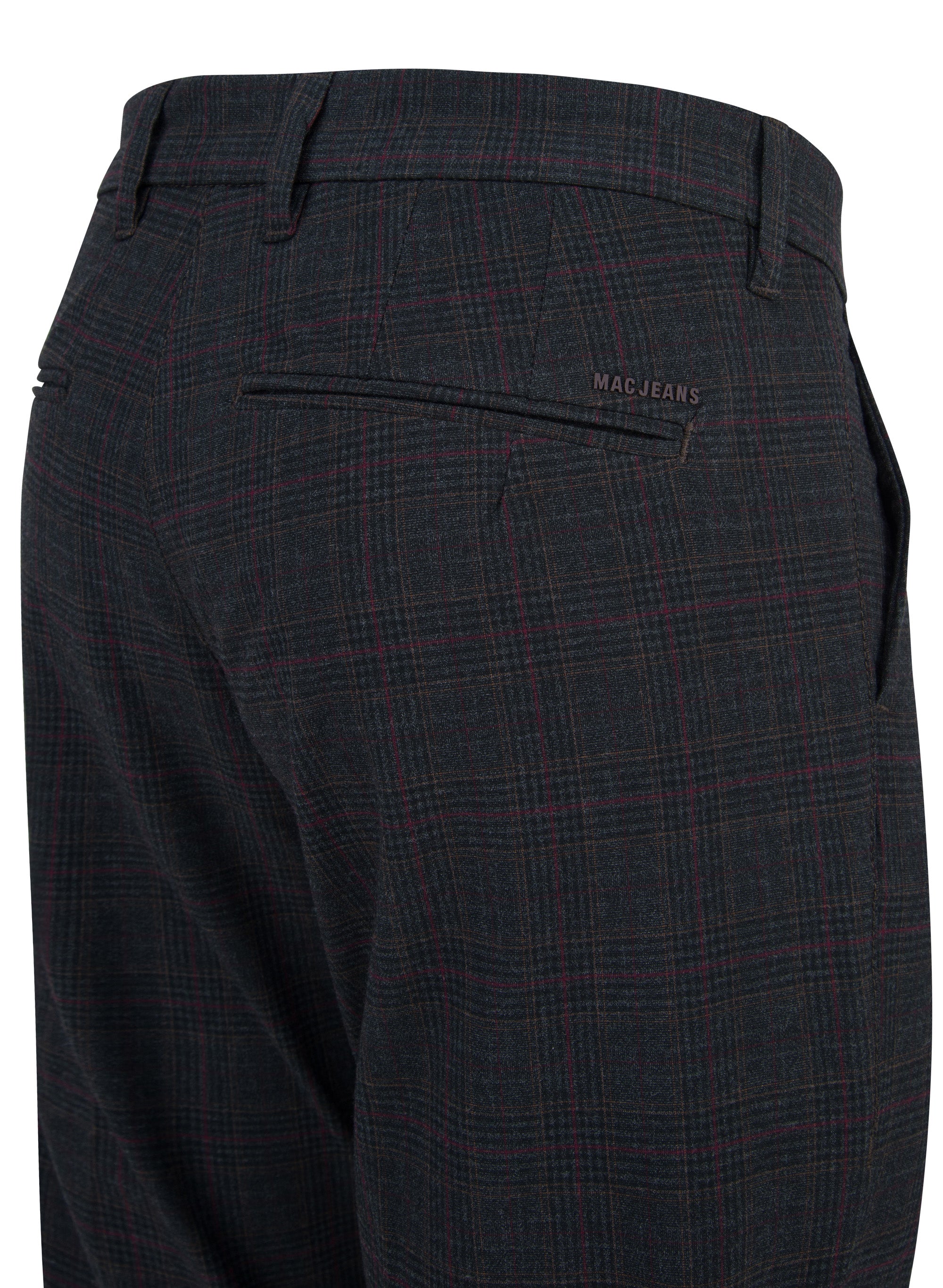 MAC LENNOX Chino - Dark Merlot Plaid - 6344-00-0703L-278K von MAC