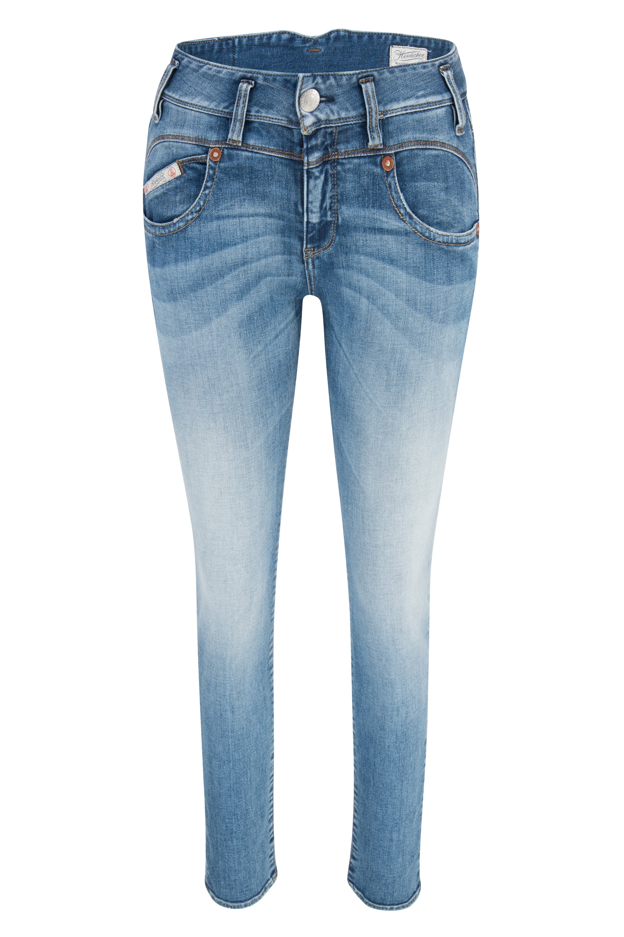 HERRLICHER PEARL Slim Organic Denim - Sea Mist Blue - 5692-OD100-666