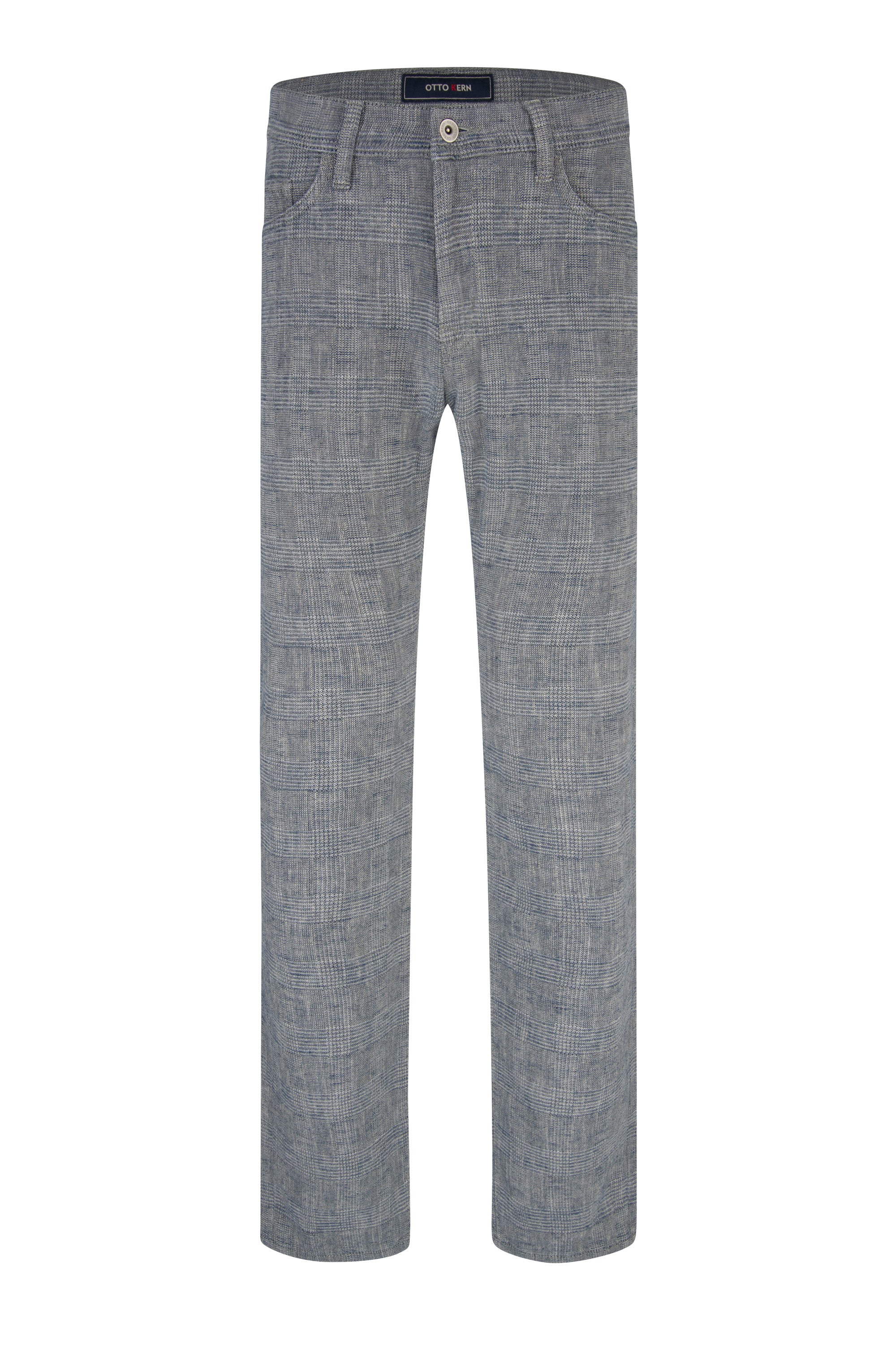 OTTO KERN JOHN Five Pocket - Grey Slate Check - 67041 4200.8600