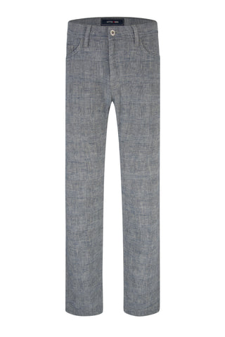 OTTO KERN JOHN Five Pocket - Grey Slate Check - 67041 4200.8600