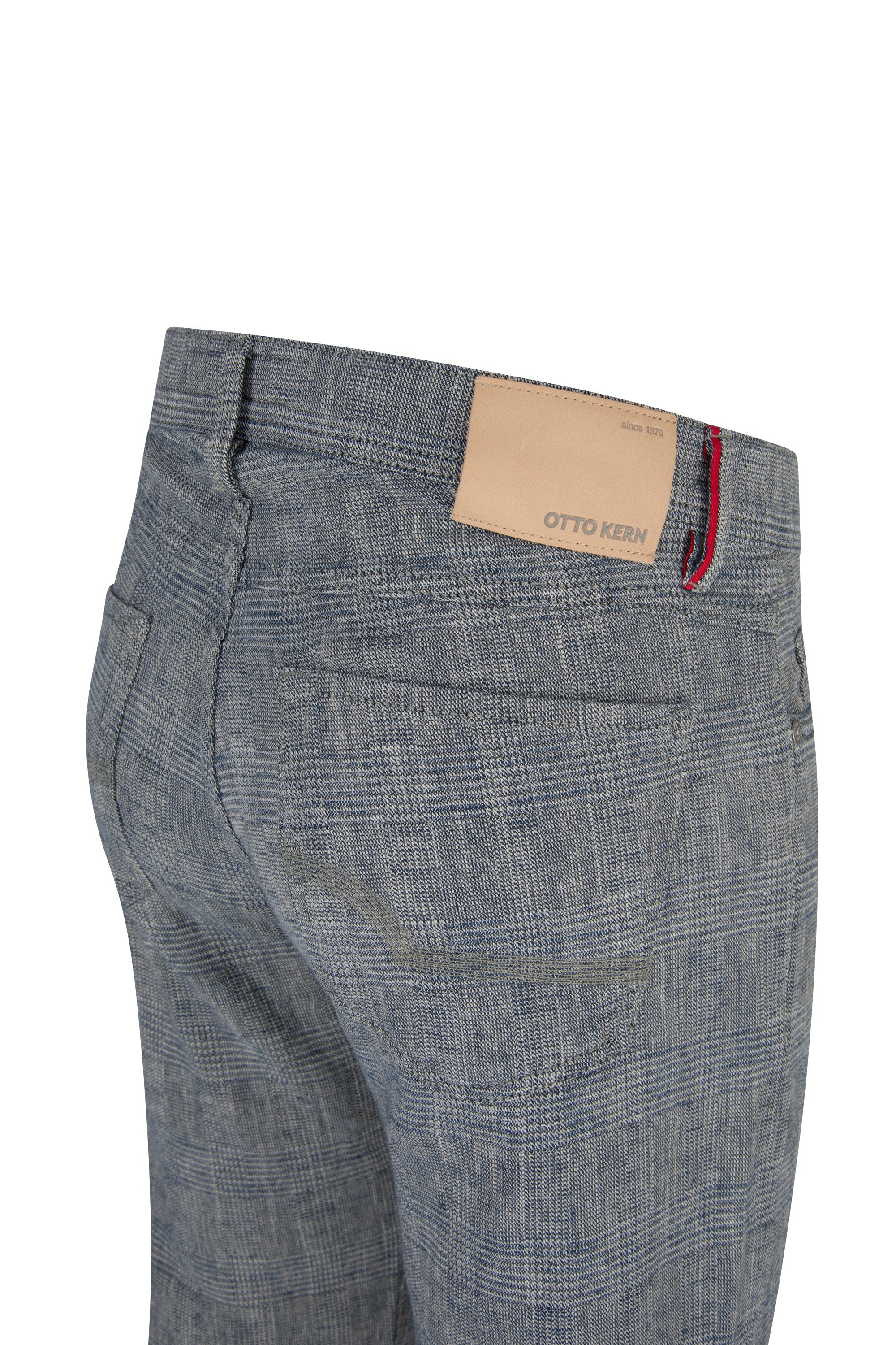 OTTO KERN JOHN Five Pocket - Grey Slate Check - 67041 4200.8600 von OTTO KERN