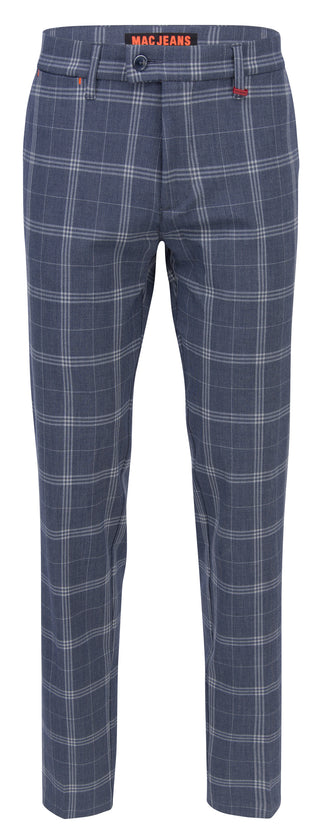 MAC LENNOX Capri-Bi- Stretch Chino - Deep Atlantic Plaid - 6344-00-0704L-174K