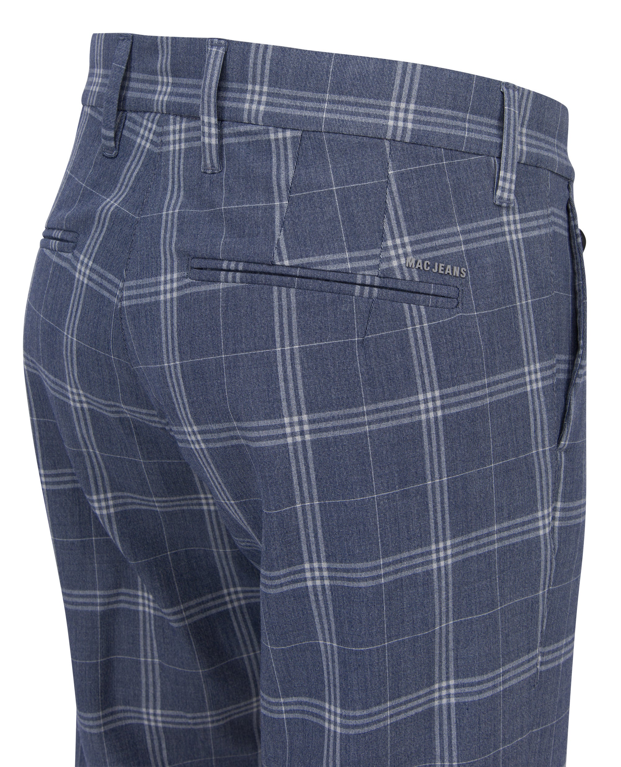 MAC LENNOX Capri-Bi- Stretch Chino - Deep Atlantic Plaid - 6344-00-0704L-174K von MAC