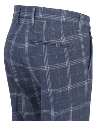 MAC LENNOX Capri-Bi- Stretch Chino - Deep Atlantic Plaid - 6344-00-0704L-174K