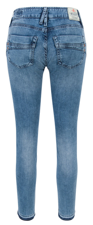 LOVELY TOUCH Pantalon de jogging court en denim vieilli moyen 5320-D9648-682