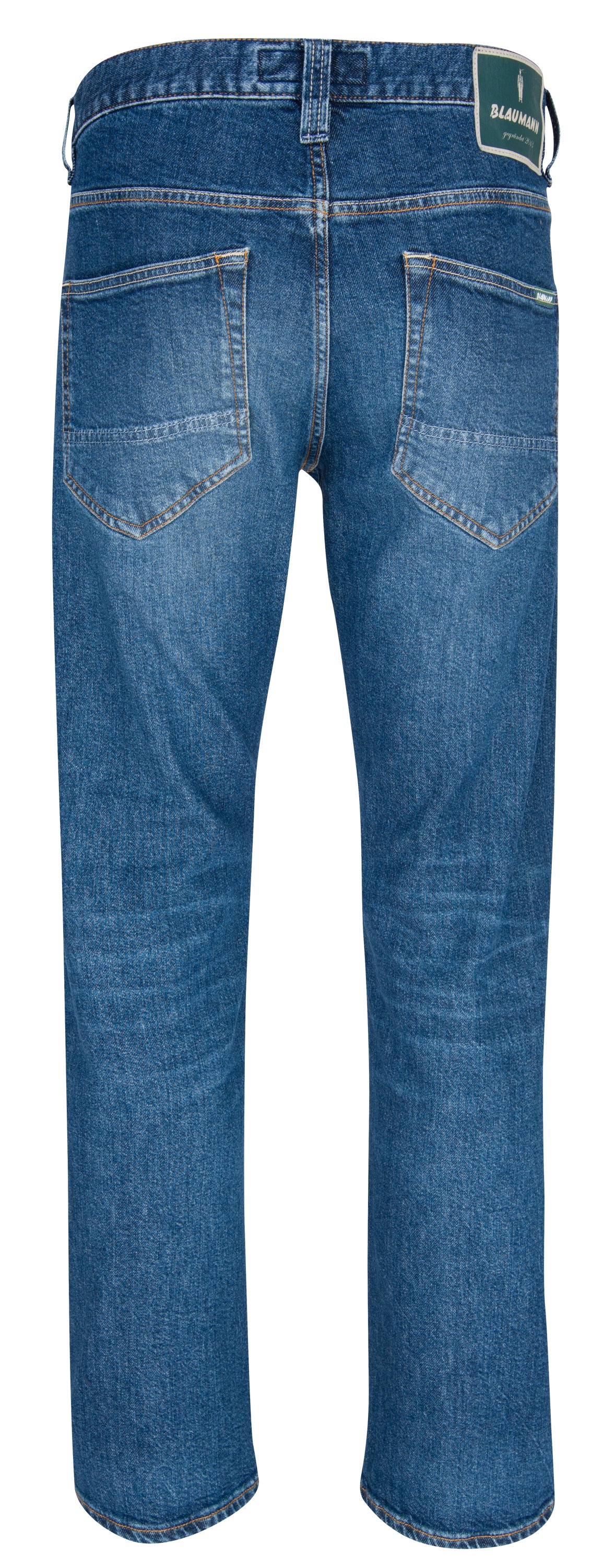 blue jeans narrow stone heavy used 1003-200-643 - candiani selvage von Blaumann Jeans