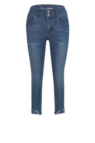 BUENA VISTA Tummyless Slim Jeans - Faded Sapphire Blue - 2107 J5658 319 O.2851