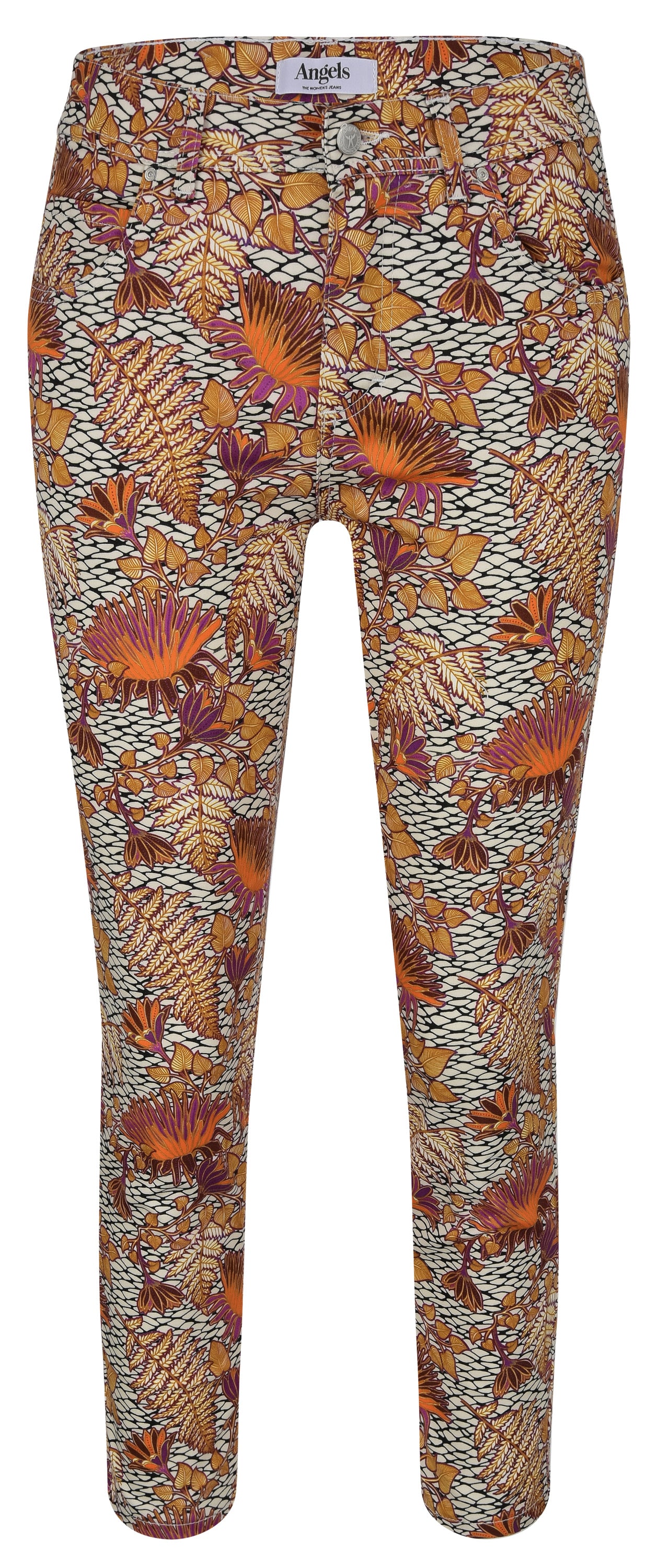 ANGELS JEANS Ornella Capri-Hose - Golden Safari Bloom - 942 680007.7279