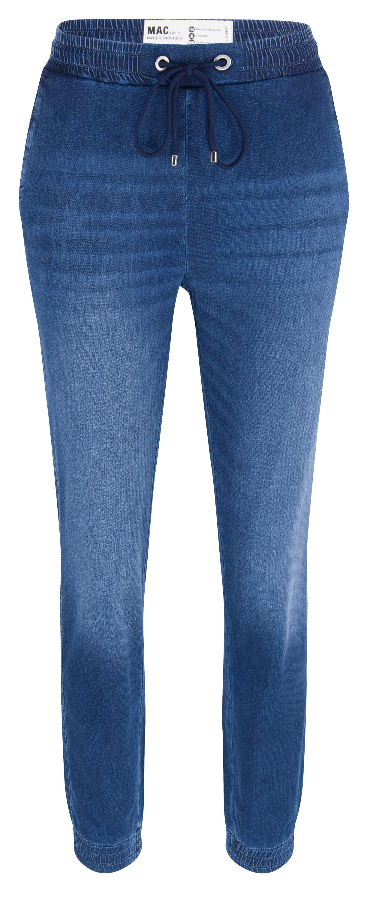 MAC EASY Schlupfhose - Faded Coastal Blue - 2766-90-0350-D580