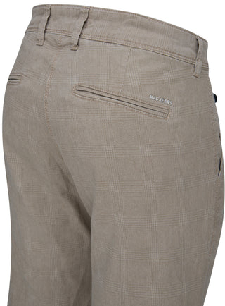 MAC Lenny Bermuda - Oat Check Beige - 6392-00-0654L 203K